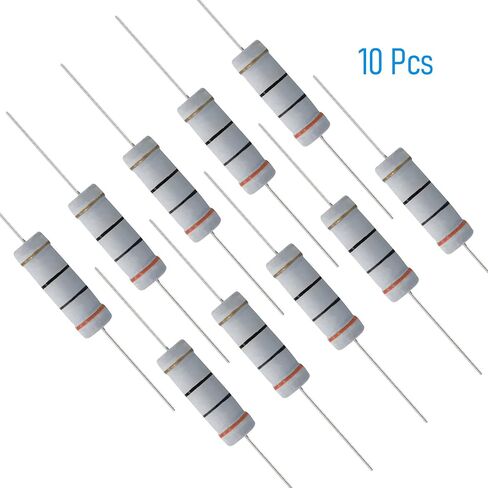 10 PCS 30 Ohm Resistor Axial Lead, 5W 5% Tolerance Metal Oxide Film Resistor, Flame Proof for DIY Electronic, Audio-Video Projects in Saudi Arabia
