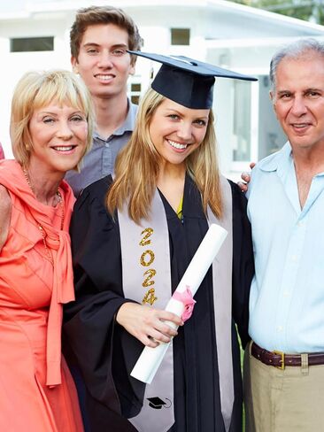 فئة التخرج لعام 2024 - وشاح التخرج الفارغ سهل التخصيص للبالغين من الجنسين، بطول 72 بوصة in Kuwait