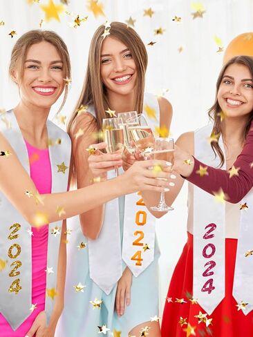 فئة التخرج لعام 2024 - وشاح التخرج الفارغ سهل التخصيص للبالغين من الجنسين، بطول 72 بوصة in Kuwait