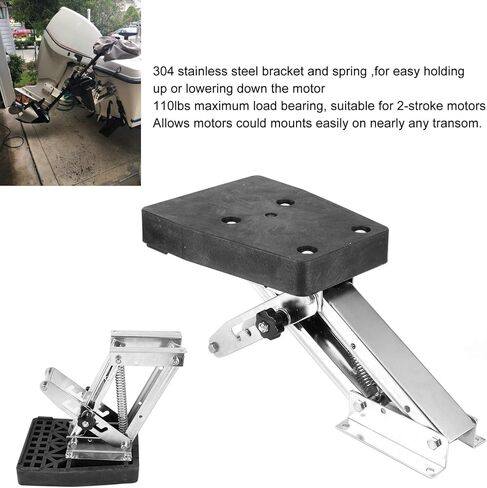 Outboard Motor Bracket Kicker for Boat 25HP 110 lbs 304 Stainless Steel Boat Motor Stand Bracket for 2?Stroke Outboard Engine in Kuwait