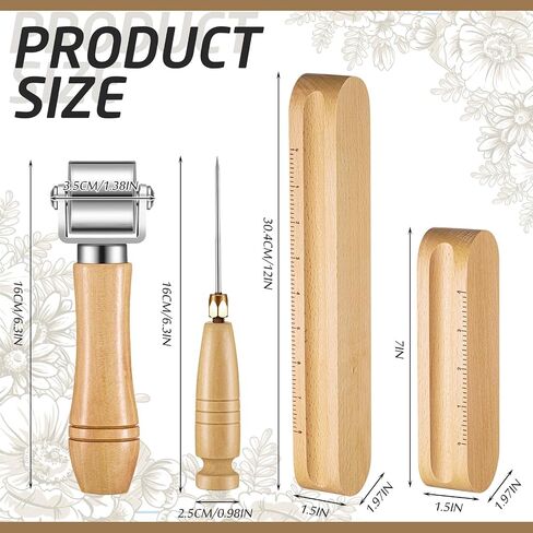 4 Pcs Tailors Clapper 12/7 Inch Seam Roller and Pressing Tool for Sewing Quilting Beech Wood Tool Set with Grip Handle for Ironing Setting Flattening Fabric Folds Clothing Wrinkle Sewing in Saudi Arabia