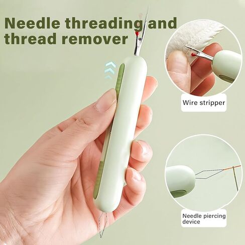 2 في 1 إبرة خيط درزات ممزق، ترقية ممزق الدرزات، خيوط ومزيل الدرزات، أداة ممزق الدرزات للخياطة، مستلزمات إزالة خيط الحياكة (3 قطع) in Kuwait