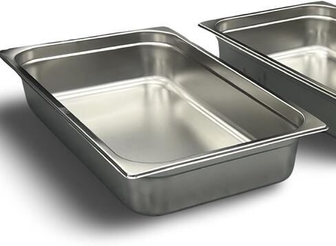 عدد 2 مقلاة طاولة بخار قياسية من الفولاذ المقاوم للصدأ بحجم كامل من Stanton مقاس 4 بوصات NSF عميق in Kuwait