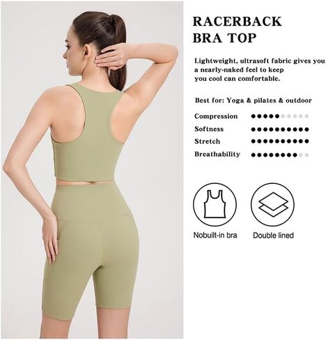 Women's Sports Bra Y-Back Racerback Sports Bra Yoga Gym Workout Fitness Seamless Bra for Women in Saudi Arabia