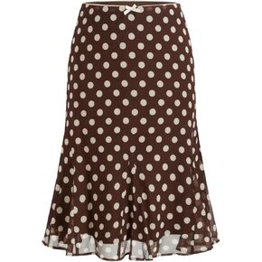 تنورة CIDER للنساء من قماش شبكي منقط بخصر منخفض مع فيونكة على شكل حورية البحر بطول الركبة، تنانير يومية غير رسمية in Kuwait