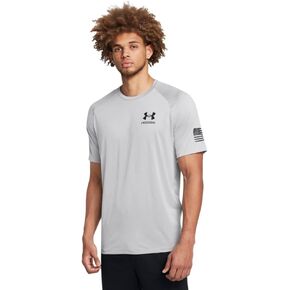Under Armour - Mens Freedom Tech T-Shirt, Color Black (001), Size: 4X-Large in Saudi Arabia