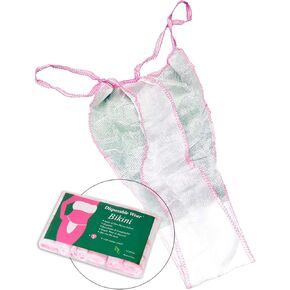 APPEARUS 60 Count Disposable Thongs - Women's Disposable Bikini Panties G-String Underwear (White) in Kuwait