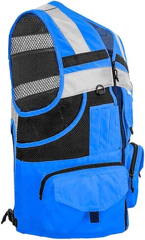 SUXIBIP 10 Pockets Safety Vest for Men and Women, High Visibility vest with 3M Reflective Strips, Oxford Fabric in Saudi Arabia