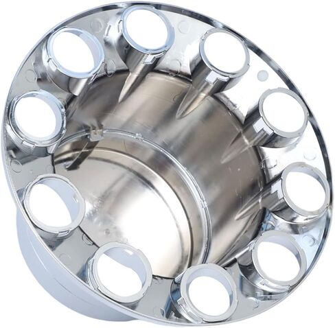 JESONN 4 قطع من غطاء عجلة المحور الخلفي من البلاستيك ABS المطلي بالكروم مع أغطية صامولة لولبية 33 مم لشبه الشاحنات (قياسي-ACN35) in Kuwait