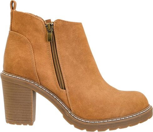 Corkys Footwear Rocky Top Bootie, Featuring a 3 Inch Heel, Soft Cushioned EVA Insoles for All Day Wear, Two Functional Zippers On Each Side, And A Pull On Loop in Saudi Arabia