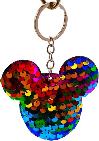 6 pack Sequin Mouse Keychain for DCL Fish Extender Gifts Cruise Pixie Dust Theme Park Magical Mouse Inspired Keychain in Saudi Arabia
