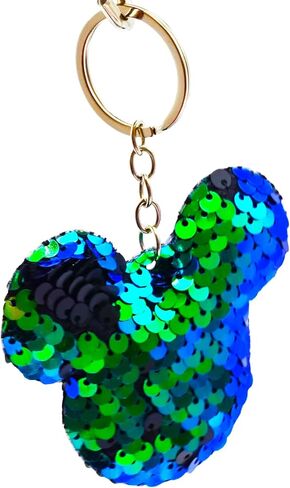 6 pack Sequin Mouse Keychain for DCL Fish Extender Gifts Cruise Pixie Dust Theme Park Magical Mouse Inspired Keychain in Saudi Arabia