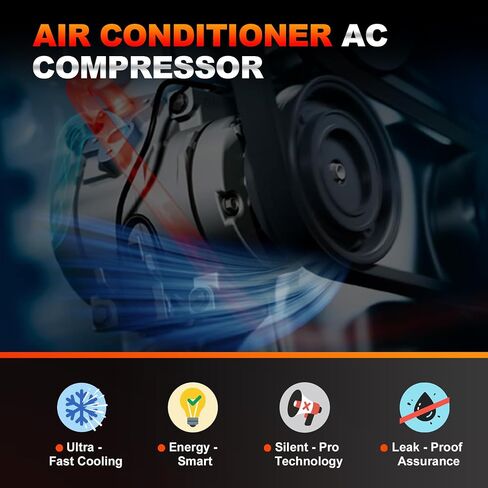Air Conditioner AC Compressor with Clutch Compatible with Toyota Camry 2.5L 2012-2017, RAV4 2.5L 2009-2012 Replace 88310-08080, 88310-08081, 88310-08082 in Saudi Arabia