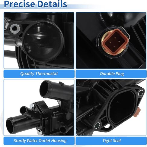 Engine Coolant Thermostat Housing Assembly for Kia Optima 2.4L 2016-2020 for Hyundai Santa Fe 2.4L 2019-2020 for Hyundai Sonata 2.4L 2015-2019 Replace No.25600-2GGA5 in Saudi Arabia