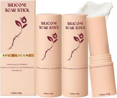 SCAR SOLUTIONS - 3PCS Silicone Scar Stick - For Face and Body, Removal Lip Wrinkles, Skincare Solutions with Centella Asiatica Extracts and Vitamin E, Portable and Soft (3) in Saudi Arabia