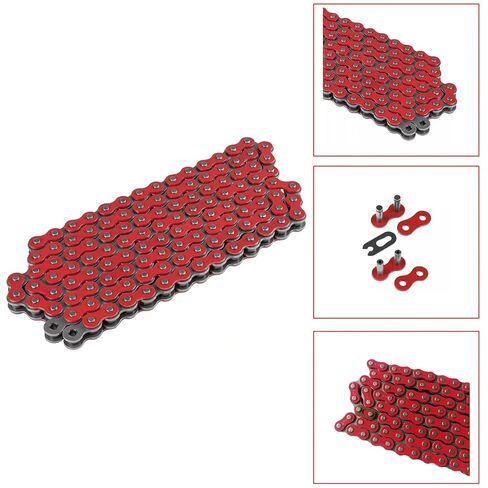 DREAM MOTION Motorcycle 428 Chain 108 Links Drive Chain Transmission System Parts for Honda Kawasaki Yamaha 125cc ~ 250cc SSR YCF Street Bike Quad Scooter ATV Dirt Pit Bike Accessories (أحمر) in Kuwait