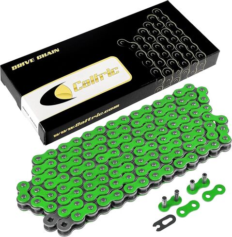 Caltric Green Drive Chain Compatible with Kawasaki Klx300 1997-2001 / Klx300R 1997-2007 in Saudi Arabia