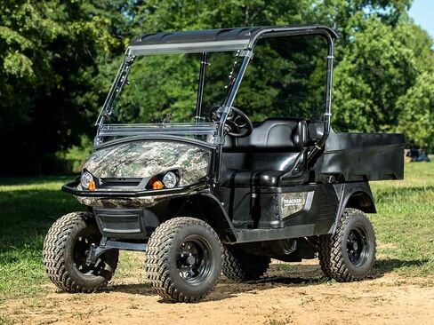 SuperATV Scratch Resistant 3-in-1 Flip Windshield for for 2020+ Tracker OX400, Open, Vented Or Fully Closed, 1/4" Polycarbonate 250x Stronger than Glass, USA Made in Saudi Arabia