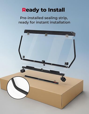 KEMIMOTO 2-in-1 UTV Front Flip Windshield with Upgraded Clamps Compatible with CFMOTO ZForce 950 HO SPORT (2022-2023) / HO EX (2022-2024) / ZForce 950 (2020-2022) ,Clear Visibility, Easy Installation in Saudi Arabia