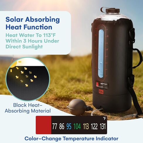 HappyPo Camping Shower - Portable Camping Solar Shower Pump in Saudi Arabia