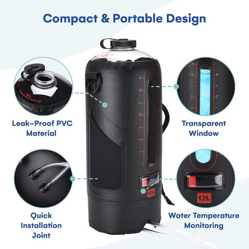 HappyPo Camping Shower - Portable Camping Solar Shower Pump in Saudi Arabia