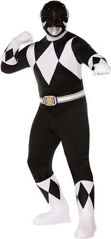 Spirit Halloween Mighty Morphin Power Rangers Adult Black Power Ranger Costume in Saudi Arabia