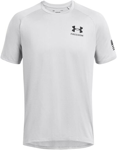 Under Armour - Mens Freedom Tech T-Shirt, Color Black (001), Size: 4X-Large in Saudi Arabia