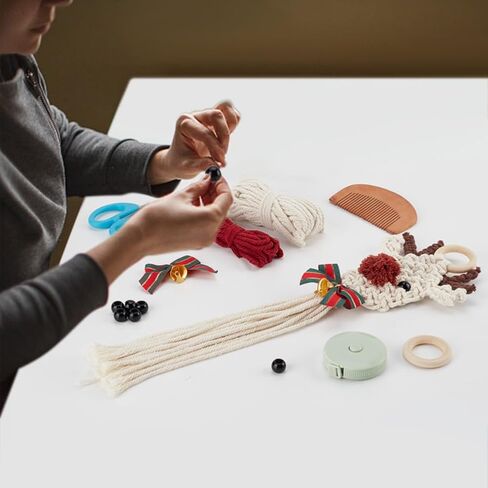 origach 2 مجموعة diy macrame عيد الميلاد الأيائل عدة سهلة macrame الأيائل عيد الميلاد زخرفة عدة مع تعليمات للمبتدئين البالغين macrame عيد الميلاد شنقا ديكور للديكور المنزل in Saudi Arabia