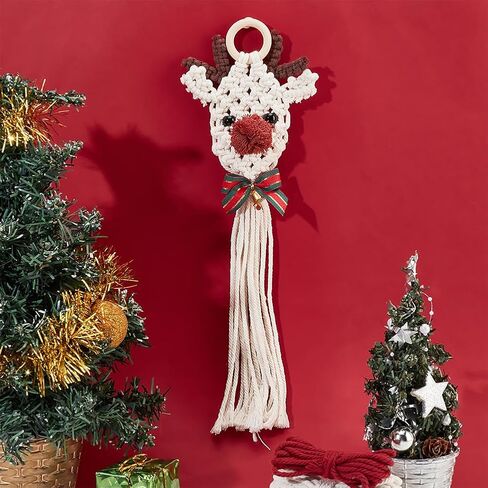 origach 2 مجموعة diy macrame عيد الميلاد الأيائل عدة سهلة macrame الأيائل عيد الميلاد زخرفة عدة مع تعليمات للمبتدئين البالغين macrame عيد الميلاد شنقا ديكور للديكور المنزل in Saudi Arabia