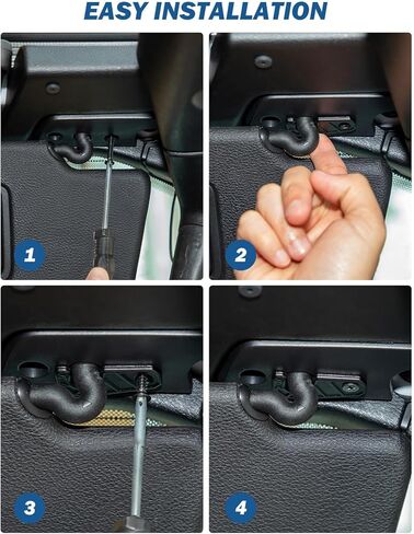 Upgraded Sun Visor Repair Kit, JOYTUTUS 2 PCS Aluminum Alloy Sun Visor Clips Compatible with Wrangler JK 2018, JL 2018-2023, 2020-2023 Gladiator, Used for Repairs Vehicle Sagging Sun Visor in Saudi Arabia