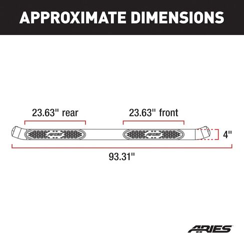 ARIES S222013-2 4-Inch Oval Polished Stainless Steel Nerf Bars, Select Toyota Tundra in Saudi Arabia