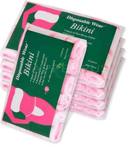 APPEARUS 60 Count Disposable Thongs - Women's Disposable Bikini Panties G-String Underwear (White) in Kuwait