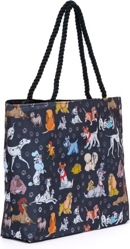 Disney Dogs Tote Bag for Women, 101 Dalmatians Lady and Tramp Print Large Canvas Purse, Disney Work Tote Big Bag, in Saudi Arabia