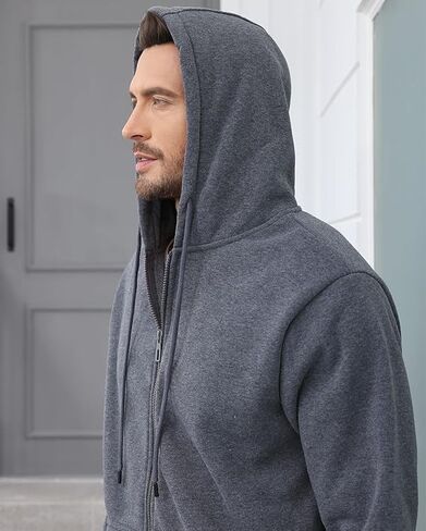 Men’s 4-Piece Fleece Zip Hoodie & Jogger Sets- 2 Full Sets Jogging Suits Sets Full Zip Hoodie and Pants Track Suits in Saudi Arabia