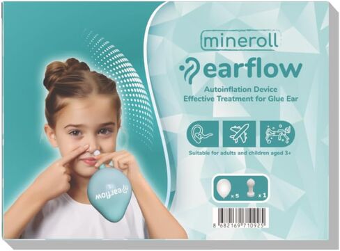 EARFLOW Light Pack – Autoinflation Device for Glue Ear Treatment, Middle Ear Pressure Relief, Nasal Balloon for Kids and Adults, Drug-Free Ear Congestion Solution, Includes 5 Medical Balloons in Saudi Arabia