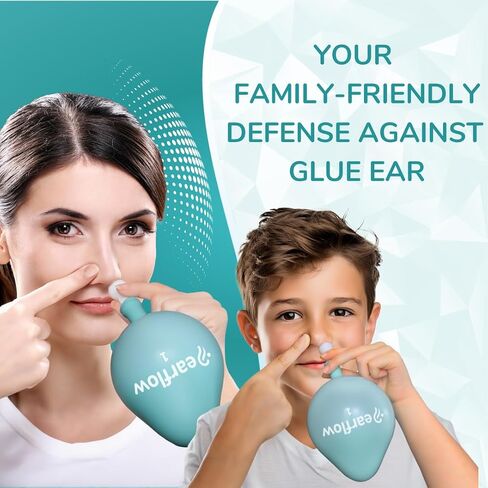 EARFLOW Light Pack – Autoinflation Device for Glue Ear Treatment, Middle Ear Pressure Relief, Nasal Balloon for Kids and Adults, Drug-Free Ear Congestion Solution, Includes 5 Medical Balloons in Saudi Arabia