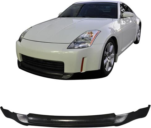 IKON Motorsport Front Bumper Lip Compatible with 2003-2005 Nissan 350Z, ING-S Style PU Black Front Lip Spoiler Splitter in Saudi Arabia