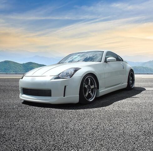 IKON Motorsport Front Bumper Lip Compatible with 2003-2005 Nissan 350Z, ING-S Style PU Black Front Lip Spoiler Splitter in Saudi Arabia