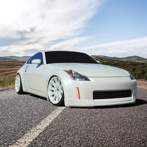 IKON Motorsport Front Bumper Lip Compatible with 2003-2005 Nissan 350Z, ING-S Style PU Black Front Lip Spoiler Splitter in Saudi Arabia