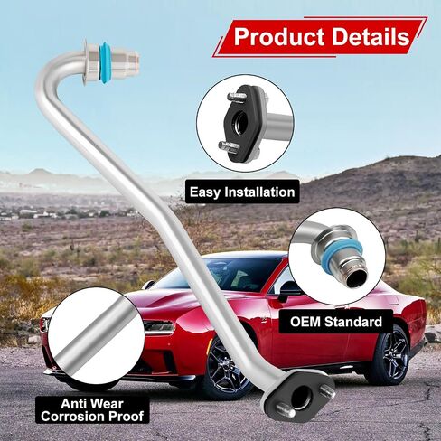 EGR Valve to Intake Plenum Tube Line Compatible with Dodge Challenger 2009-2010, Charger 2006-2010, Magnum 2007-2008, Chrysler 300 2005-2010 3.5L V6 4593582AA, 4593582AB, 04591250, 4591250, 598-171 in Saudi Arabia