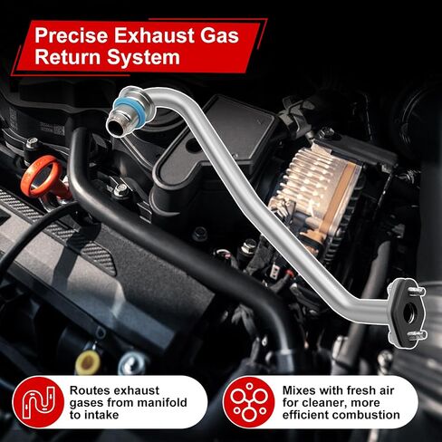 EGR Valve to Intake Plenum Tube Line Compatible with Dodge Challenger 2009-2010, Charger 2006-2010, Magnum 2007-2008, Chrysler 300 2005-2010 3.5L V6 4593582AA, 4593582AB, 04591250, 4591250, 598-171 in Saudi Arabia