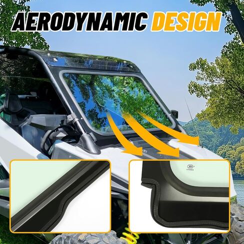 KUAFU Full Glass Windshield Compatible with 2020-2024 Polaris RZR Pro XP 2 and 4 seat models Ultimate/Premium/Sport/Orange Madness LE Glass Windscreen in Saudi Arabia