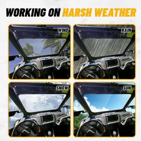 KUAFU Full Glass Windshield Compatible with 2020-2024 Polaris RZR Pro XP 2 and 4 seat models Ultimate/Premium/Sport/Orange Madness LE Glass Windscreen in Saudi Arabia