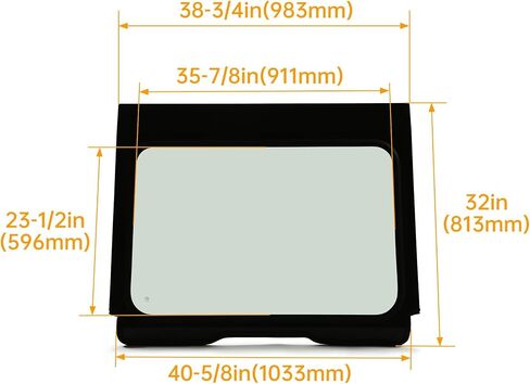 KUAFU Full Glass Windshield Compatible with 2020-2024 Polaris RZR Pro XP 2 and 4 seat models Ultimate/Premium/Sport/Orange Madness LE Glass Windscreen in Saudi Arabia