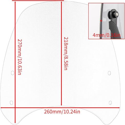 Motorcycle Windshield Deflector Double Bubble Windscreen Fit for Eliminator 500 2024 2025 Wind Shield Screen Visor Flyscreen, Black in Saudi Arabia