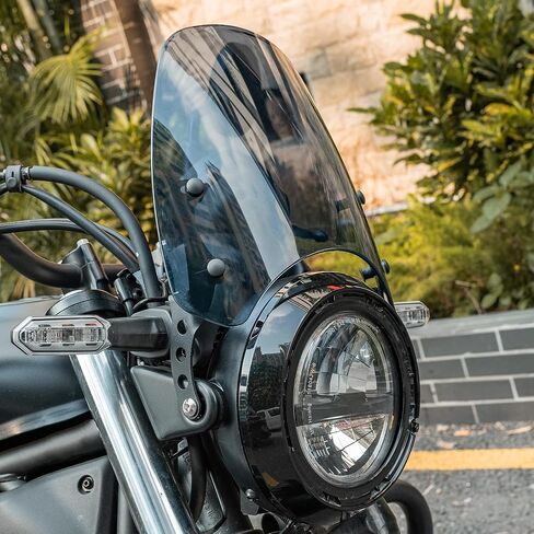 Motorcycle Windshield Deflector Double Bubble Windscreen Fit for Eliminator 500 2024 2025 Wind Shield Screen Visor Flyscreen, Black in Saudi Arabia