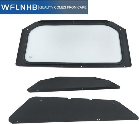 WFLNHB Full Glass Windshield Black Replacement for Can-Am Maverick X3 2017 2018-2024 in Saudi Arabia