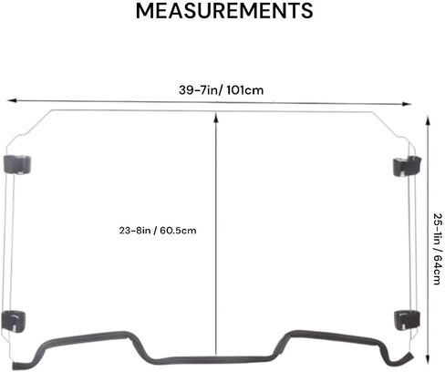 Front Full Windshield Tough PC Fits Polaris RZR XP 1000 /4 Turbo Models (2019-2023) in Saudi Arabia
