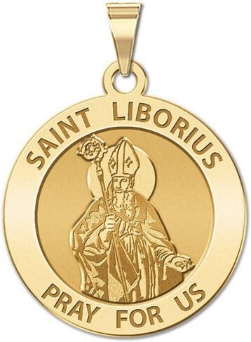 PicturesOnGold.com Saint Liborius Religious Medal - 3/4 Inch Size of a Nickel -Sterling Silver in Saudi Arabia