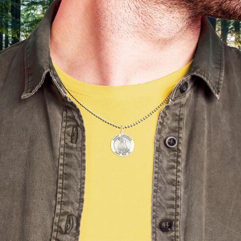 PicturesOnGold.com Saint Liborius Religious Medal - 3/4 Inch Size of a Nickel -Sterling Silver in Saudi Arabia